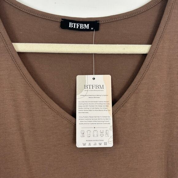 LOUNGECORE BTFBM Shirt Dress – Casual Bump Friendly Stretch – Size M NWT - Picture 3 of 7